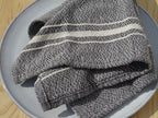 Barrydale Hand Weavers Contemporary Serviette Variegated Stripes "Charcoal"