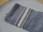 Barrydale Hand Weavers Contemporary Serviette Variegated Stripes "Indigo"