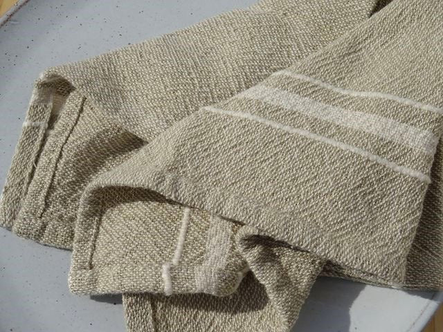 Barrydale Hand Weavers Contemporary Serviette Variegated Stripes "Stone"