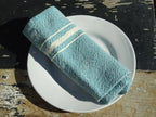 Barrydale Hand Weavers Contemporary Serviette Variegated Stripes "Teal"