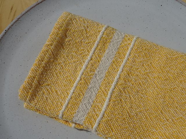 Barrydale Hand Weavers Contemporary Serviette Variegated Stripes "Yellow"