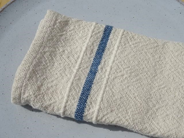 Barrydale Hand Weavers Country Serviette Variegated Stripes "Denim"