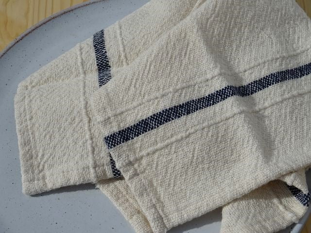 Barrydale Hand Weavers Country Serviette Variegated Stripes "Navy