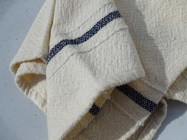 Barrydale Hand Weavers Country Serviette Variegated Stripes "Navy