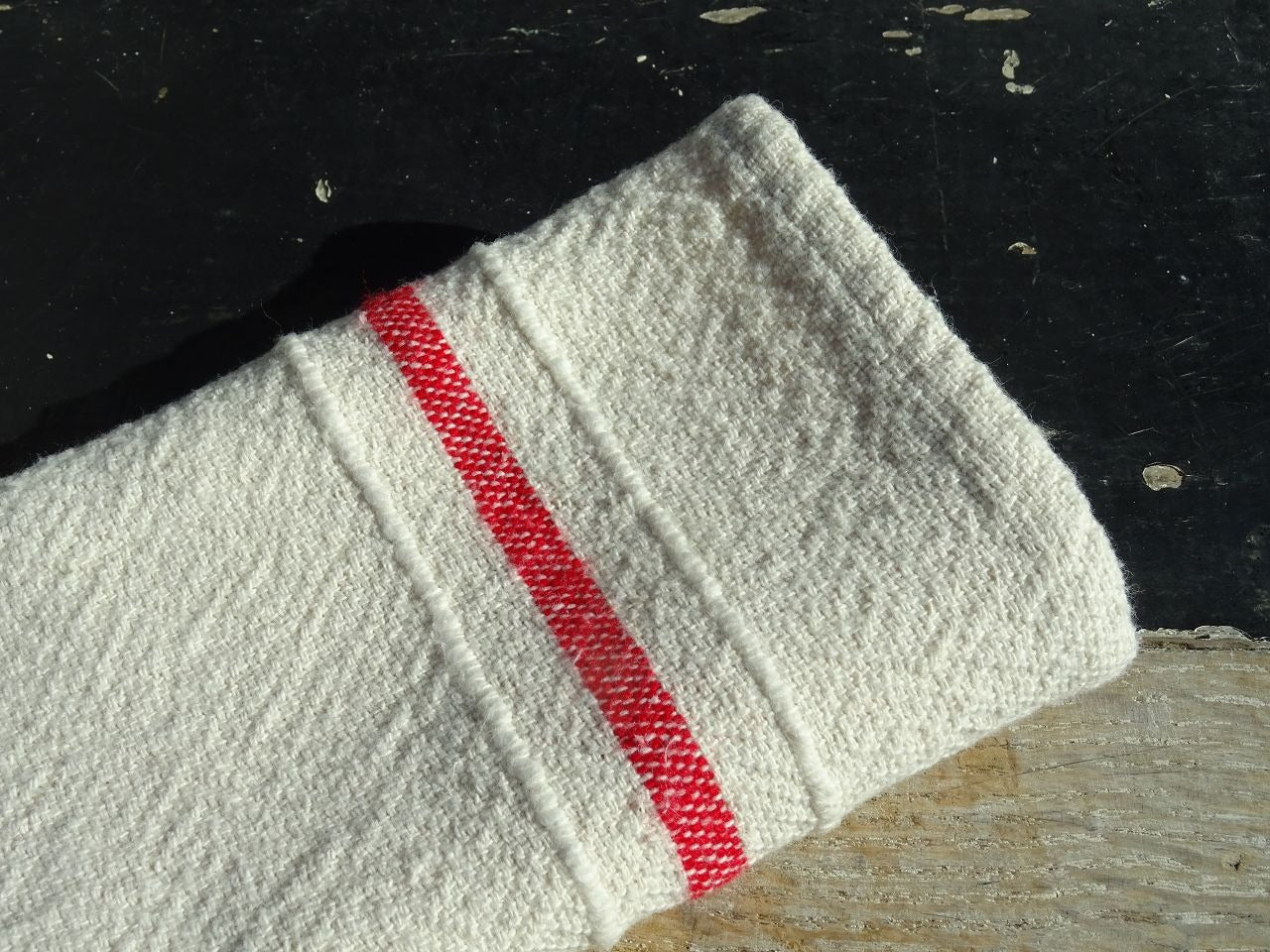 Barrydale Hand Weavers Country Serviette Variegated Stripes "Red"