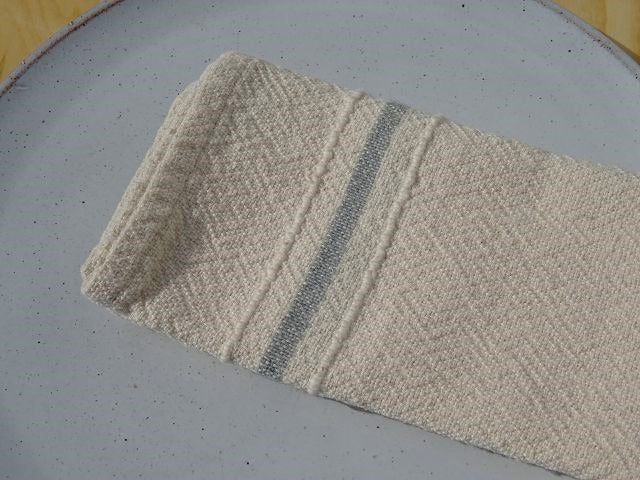 Barrydale Hand Weavers Country Serviette variegated Stripes "Grey"