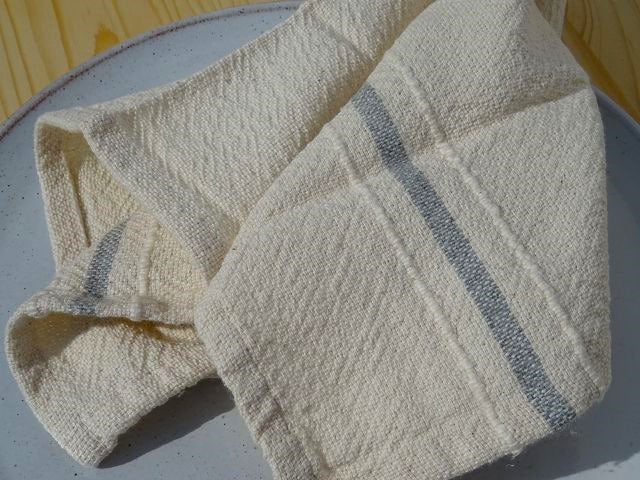Barrydale Hand Weavers Country Serviette variegated Stripes "Grey"