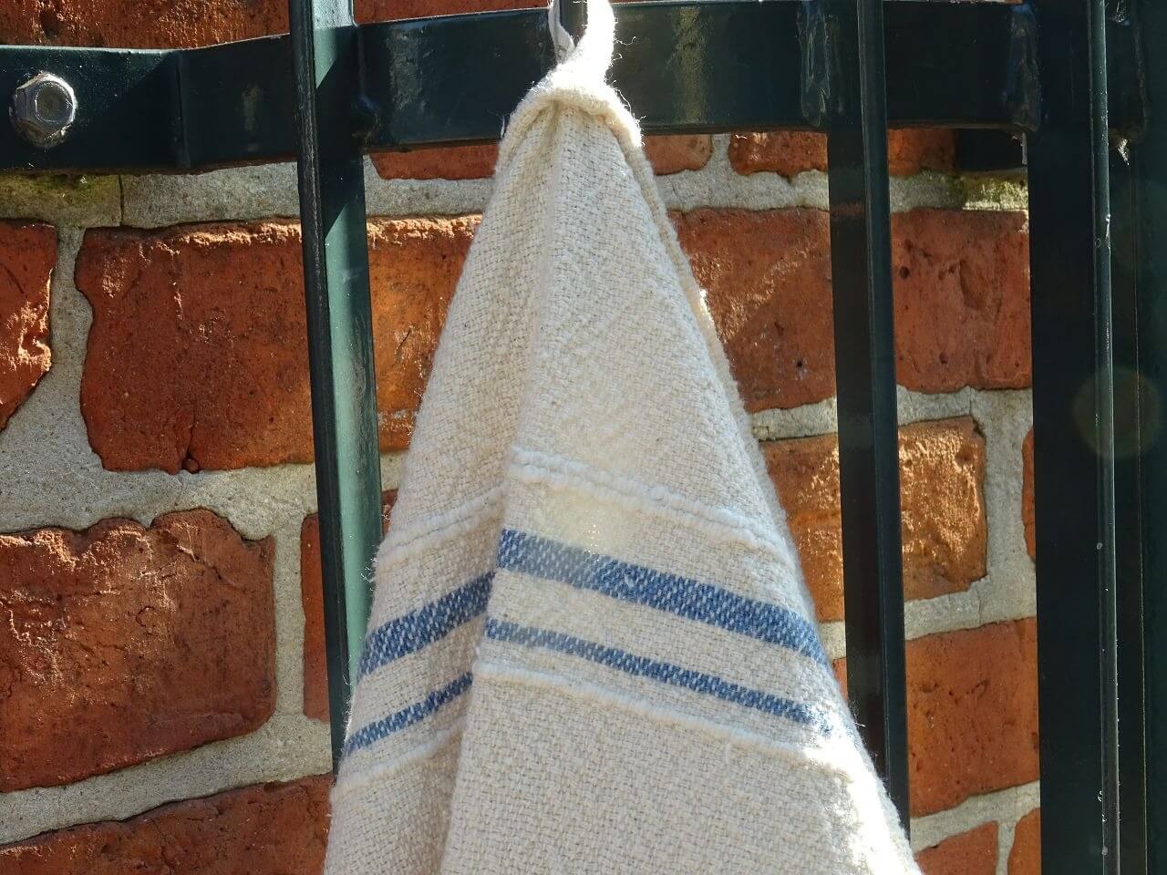 Barrydale Hand Weavers Country Towel Variegated Stripes "Denim"