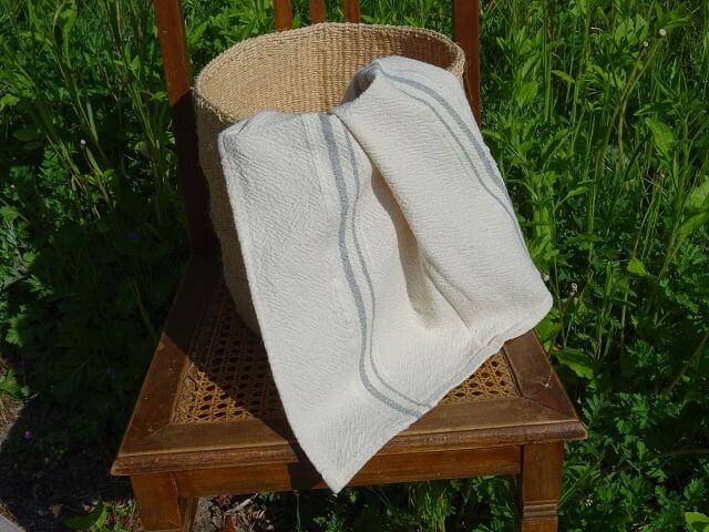 Barrydale Hand Weavers Country Towel Variegated Stripes" Grey"