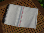 Barrydale Hand Weavers Country Towel Variegated Stripes "Grey & Red"