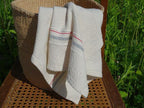 Barrydale Hand Weavers Country Towel Variegated Stripes "Grey & Red"