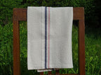 Barrydale Hand Weavers Country Towel Variegated Stripes "Navy & Red"