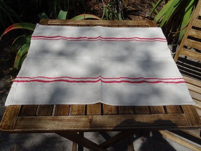 Barrydale Hand Weavers Country Towel Variegated Stripes "Red"