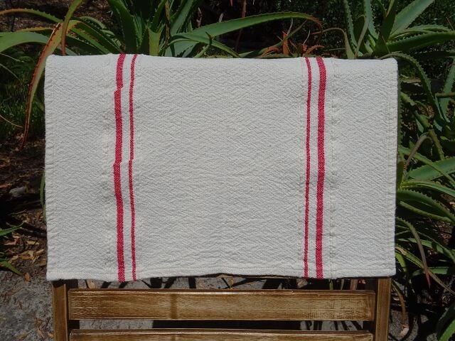 Barrydale Hand Weavers Country Towel Variegated Stripes "Red"