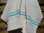Barrydale Hand Weavers Country Towel Variegated Stripes "Teal"