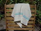 Barrydale Hand Weavers Country Towel Variegated Stripes "Teal"