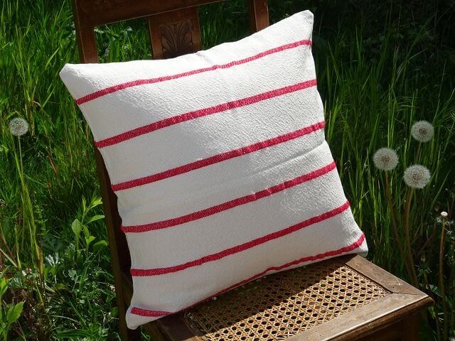 Barrydale Hand Weavers Kissenhülle Country Range "Red Stripes"