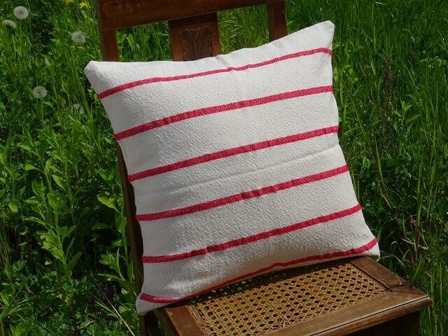 Barrydale Hand Weavers Kissenhülle Country Range "Red Stripes"