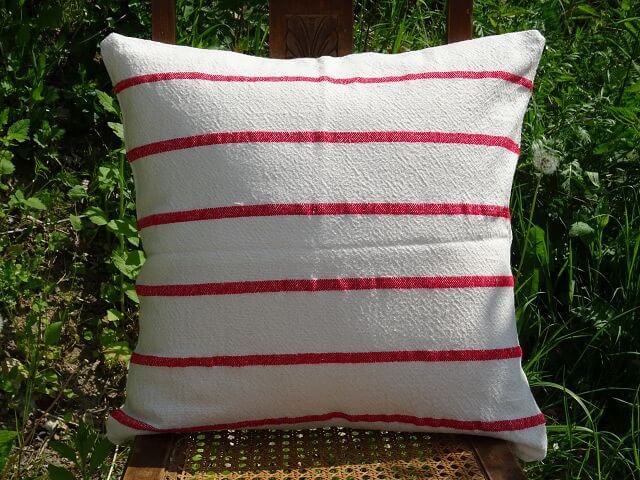 Barrydale Hand Weavers Kissenhülle Country Range "Red Stripes"