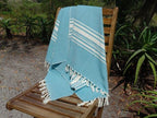 Barrydale Hand Weavers Large Towel Badetuch "Teal"