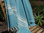 Barrydale Hand Weavers Large Towel Badetuch "Teal"
