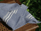 Barrydale Weavers Contemporary Towel Variegated Stripes "Indigo"