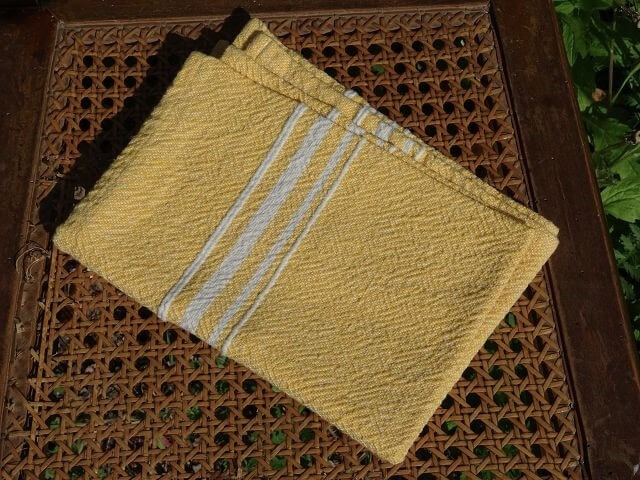 Barrydale Weavers Contemporary Towel Variegated Stripes "Yellow"