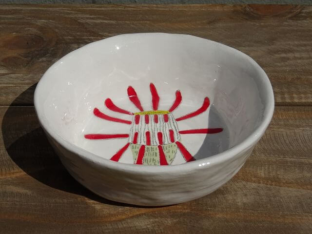 Gemma Orkin Keramik Snack Bowl Vygie Red