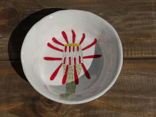 Gemma Orkin Keramik Snack Bowl Vygie Red