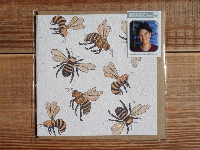 Growing Paper Grußkarte "Bees" Pudding & Pickles