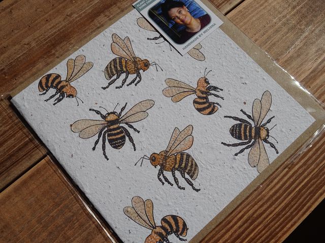 Growing Paper Grußkarte "Bees" Pudding & Pickles