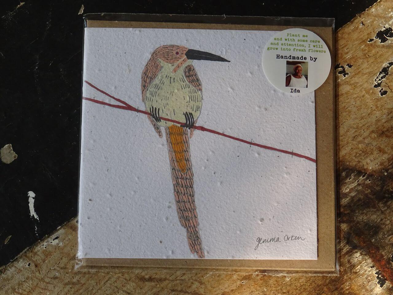 Growing Paper Grußkarte "Bird 1" Gemma Orkin