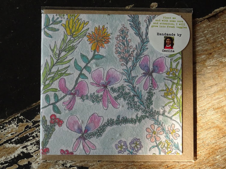 Growing Paper Grußkarte "Fynbos floral" Pudding & Pickles