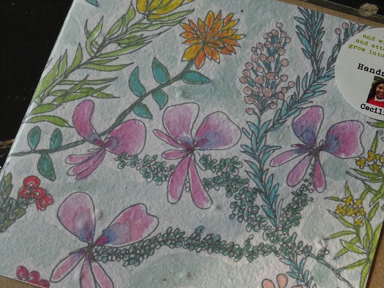 Growing Paper Grußkarte "Fynbos floral" Pudding & Pickles