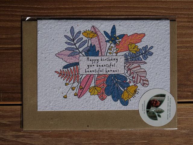 Growing Paper Grußkarte "Happy Birthday you beautiful ... " Paper Tales