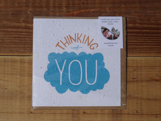 Growing Paper Grußkarte "Thinking of You" Fathima´s Studio