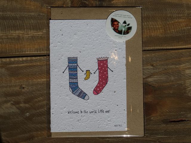 Growing Paper Grußkarte "Welcome to the world" Paper Tales