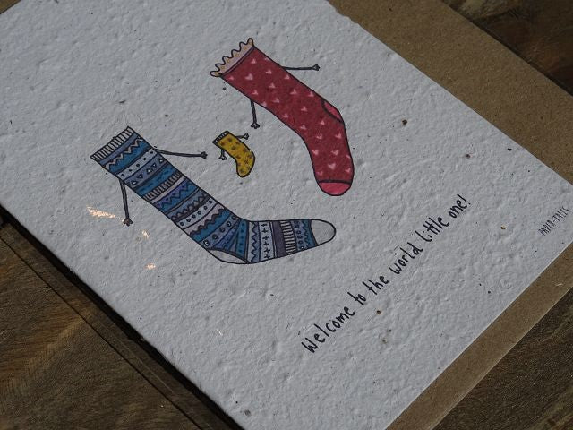 Growing Paper Grußkarte "Welcome to the world" Paper Tales