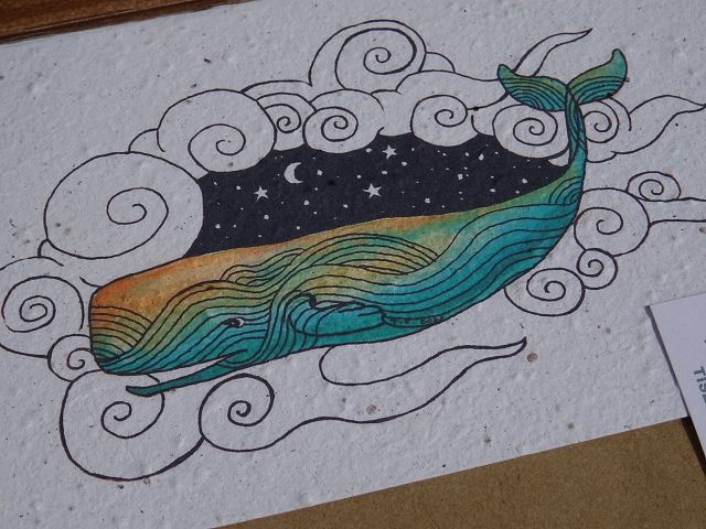 Growing Paper Grußkarte "Whale" Nautical Paper Tales