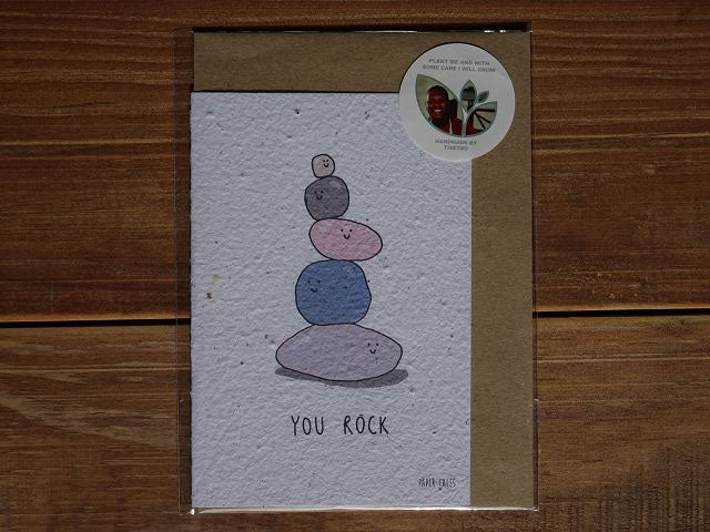 Growing Paper Grußkarte "You Rock" Paper Tales