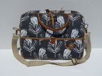 Mongoose Laptop Bag "Sugarbush Protea Cream/Charcoal" handcrafted