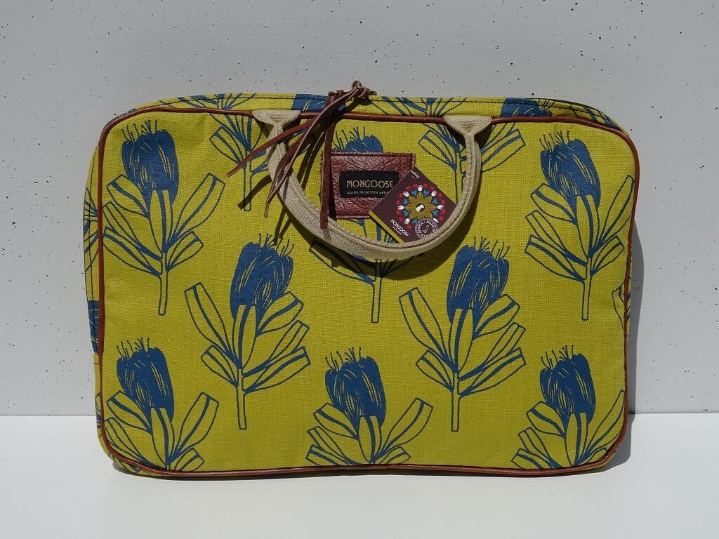 Mongoose Laptop Sleeve "Sugarbush Protea Teal/Mustard"
