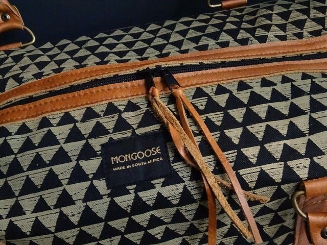 Mongoose Weekend Bag "Diamond Natural/Black" handgefertigt
