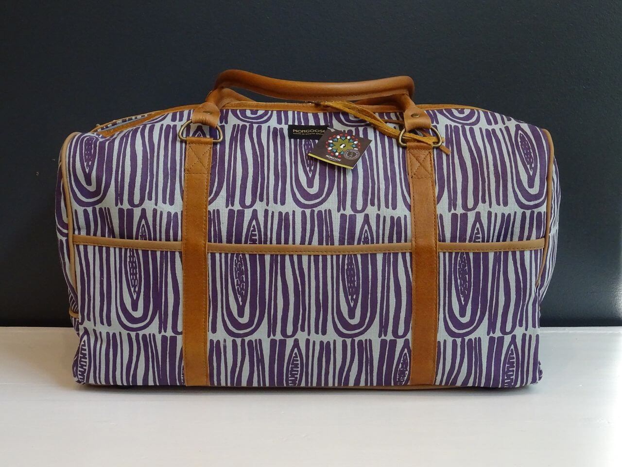 Mongoose Weekend Bag "Seed Grape/Mint" handcrafted