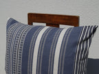 Mungo Sahara Stripe Cushion Cover Kissenhülle 60x60 "Storm Cloud"