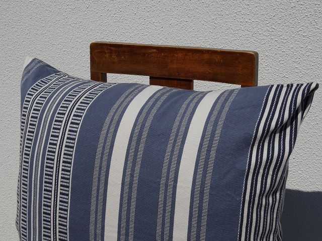 Mungo Sahara Stripe Cushion Cover Kissenhülle "Storm Cloud"