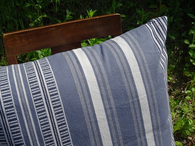 Mungo Sahara Stripe Cushion Cover Kissenhülle "Storm Cloud"