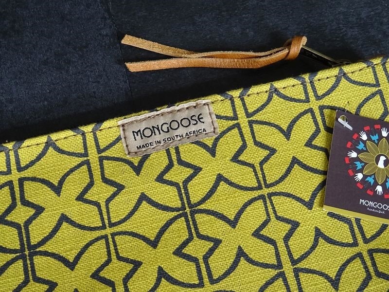 Mongoose Make Up Bag "Mudcloth Charcoal/Mustard" Kosmetiktasche