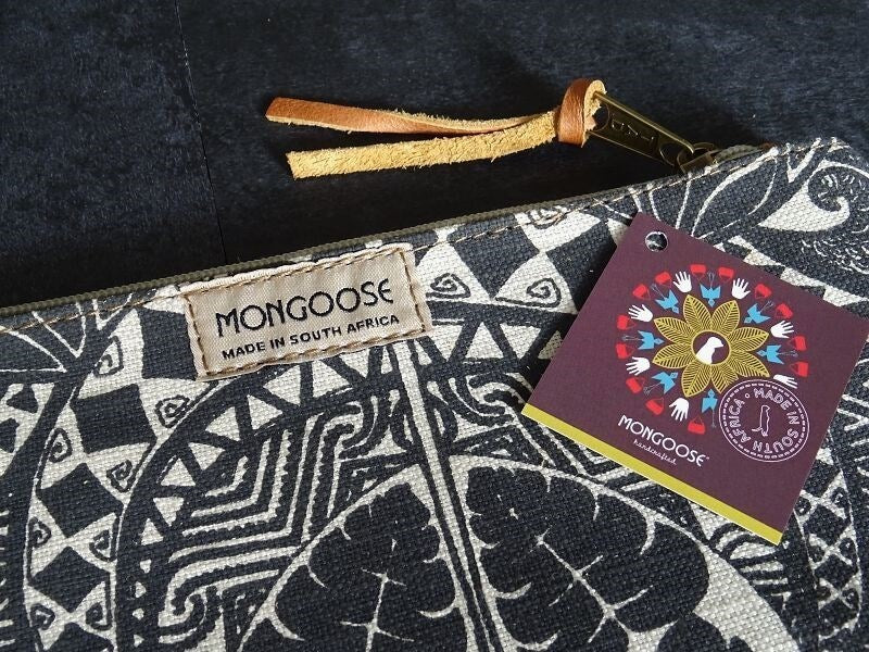 Mongoose Make Up Bag "Koru Charcoal/Natural" Kosmetiktasche