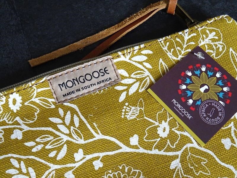 Mongoose Make Up Bag "Wildflower Cream/Mustard" Kosmetiktasche